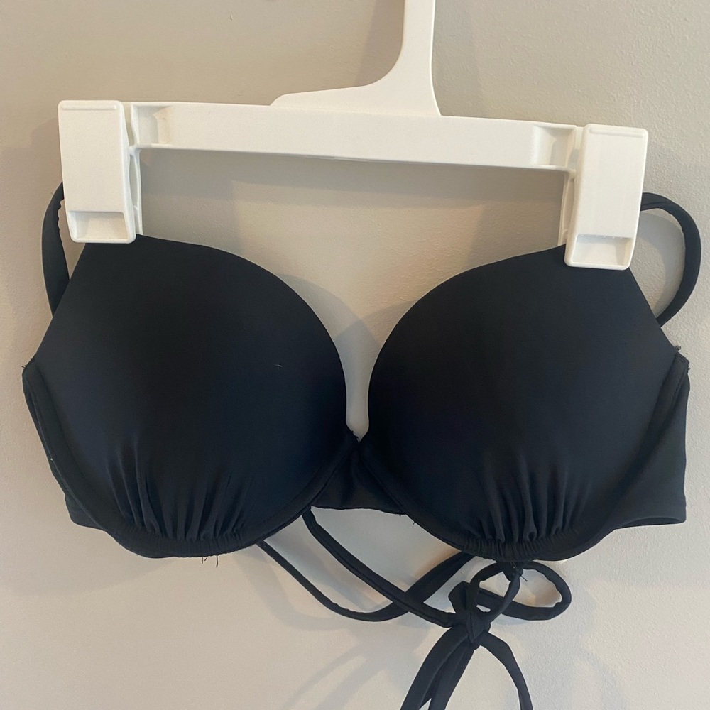 Hollister Black Bikini Top Size Medium
